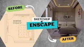 Create a Realistic Bedroom Render - Sketchup and Enscape