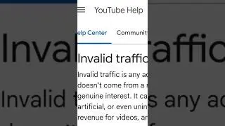 WHAT IS INVALID TRAFFIC INVALID ACTIVITY ON YOUTUBE🤷,?🤔