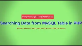 Searching Data from MySQL Table in PHP
