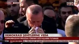 Cumhurbaşkanı Erdoğan'ın Cenazede Gözyaşları Sel oldu, hüngür hüngür ağladı.