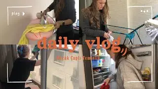 Küçük Çaplı Temizlik - Buzdolabı ve Cam Temizliği - Ütü Yaptım - DAILY VLOG