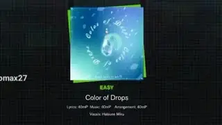 Color of Drops - Easy - FullCombo - [Hatsune Miku: Colorful Stage!]