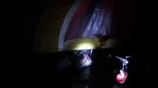 비오는  텐트    산속  이상한 소리