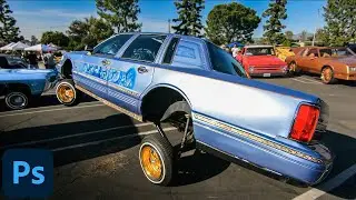 Car Show in the San Fernando Valley ft. Lowriders & Custom Classics | Editing Photos in Photoshop