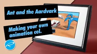 Making a vintage animation cel of The Ant and The Aardvark. Vintage cel animation.