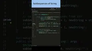 SubSequences of String in java | 