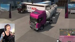Real Life Trucker Girl Tries ETS2!