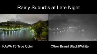 KAWA T6 Pro security camera Next-Gen Color Night Vision Lake at 10:48 P.M.