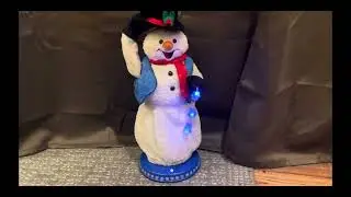 Gemmy Spinning Snowflake Snowman Remix