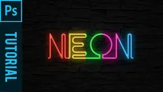 Neon Light Effect Text - Tutorial Photoshop CC 2019