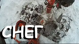 Чистим СНЕГ. Навесной снегоуборщик СМБ-2 на мотоблоке МТЗ (Беларус)