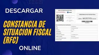 Cómo Descargar la Constancia de Situación Fiscal RFC Online SAT 2023