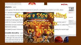 Tabletop dice Generate in c#/MVVM Part2, designing the Dice functions
