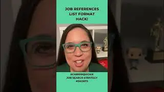 EASY JOB REFERENCES HACK | HOW TO FORMAT JOB REFERENCES LIST 