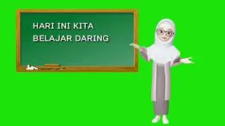 Green screen animasi guru mengajar || green screen animasi muslimah