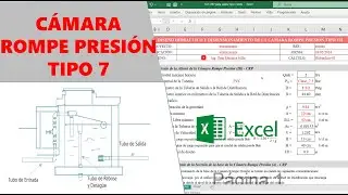 Diseño de Cámara Rompe Presión tipo 7 para redes (Plantilla excel profesional)