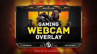 Colorful Pro Gaming Webcam Overlay Template | FezoDesigns