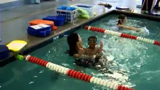 Shivaum swim  - floating on water and getting the red ribbon 3/19/2007