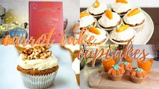 🎃Угощение на Хэллоуин // Морковные капкейки-тыковки🥕🧁