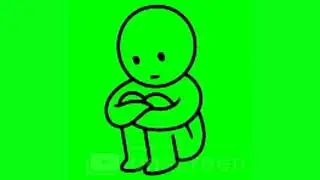 Cartoon weeping green screen animation| Editor G