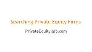 Searching Private Equity Firms