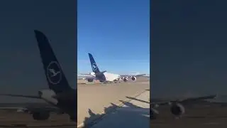 #самолет Airbus A380 авиакомпании Lufthansa совершает полет после двухлетнего простоя!  #aviation