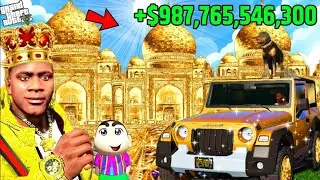 FRANKLIN TOUCH ANYTHING BECOME GOLD || EVERYTHING IS FREE IN GTA 5 || FRANKLIN GOLD POWER GTA 5
