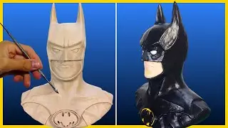 Sculpting a Batman Bust [ Michael Keaton ] - Timelapse