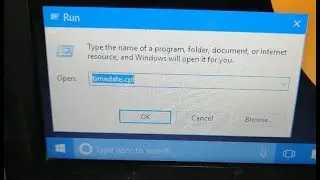 how to open date and time settings from run command in windows 10 laptop