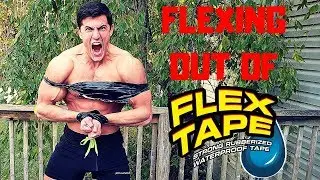 Can a Bodybuilder FLEX out of FLEX TAPE? | Bodybuilder VS Waterproof Tape Experiment
