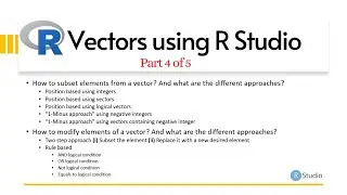 Extract (Subset) & Modify R Vectors, Part 4 of 5 | R Studio