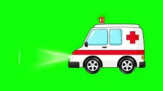 running ambulance green screen