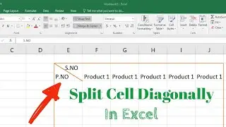 Split Cell Diagonally In Excel With Two Headings