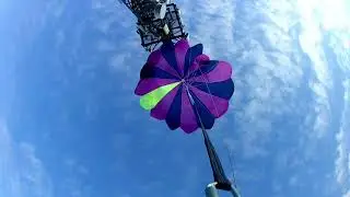 Paragliding parachute. 80m antenna