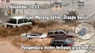 Baru saja terjadi 29/11/2023kawasan pujon ,malang jatim  disapu banjir
