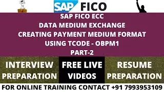 SAP FICO ECC, DATA MEDIUM EXCHANGE CONFIGURATIONS, CREATE PAYMENT MEDIUM FORMAT USING TCODE - OBPM1