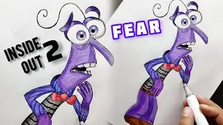 Drawing Fear (Inside Out 2) - Time-lapse