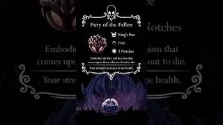 Charm Showcase: Fury of the Fallen | Hollow Knight Lore #Shorts