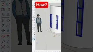 Sketchup TIPS  ❤️‍🔥 Curve Wall make opening with Magic Tips! 