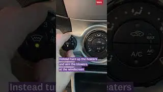 Never use boiling water to de-ice your car