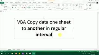 Excel VBA paste data in another sheet in regular intervel