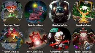 Garten of Banban vs Choo Choo Charles is Huggy Wuggy,Scary Spider Train Survival 1,Horror Train Game