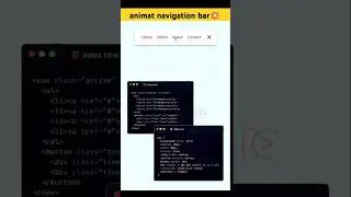 Navigation bar Animated using HTML CSS| Navigation bar design | 
