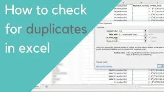How to check for Duplicates in excel,compare 2 lists vlookup