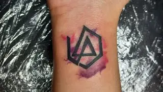 Linkin Park Logo Watercolor Tattoo Timelapse