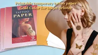 YESION Printable temporary tattoo paper Gold Color for inkjet printer