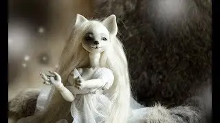 Белая Лиса (Шарнирная кукла BJD)