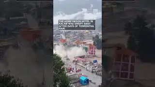 Pakistan flooding leads to hotel collapse