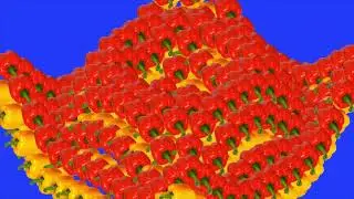 animated Pepper vegetables green screen/ Pepper animation Background green screen video