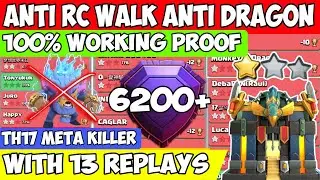 UNSTOPPABLE TH17 War  Base Defends EVERYTHING! Anti RC Charge + Super Yeti Clone + Root Rider SMASH